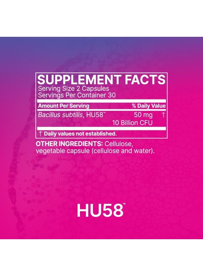 Microbiome Labs HU58 - High Potency Bacillus subtilis Probiotic Supplement - Probiotics for Digestive Health & Immune Support - 100% Survivability - 10 Billion CFU, Shelf-Stable (60 Capsules) - Image 3